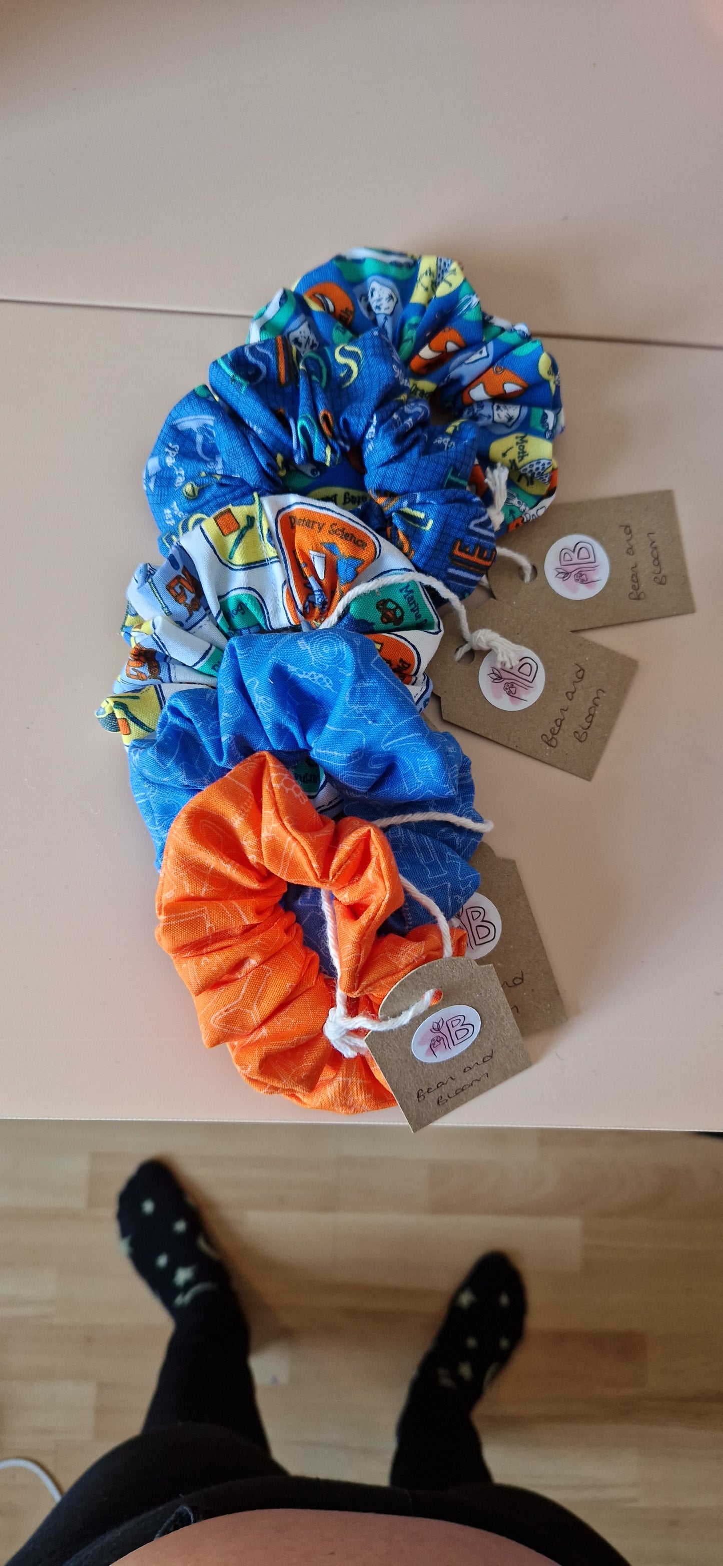 Science scrunchies by Bean and Bloom